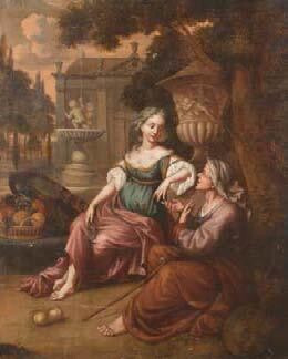 Французская школа живописи XVIII в. Гадалка